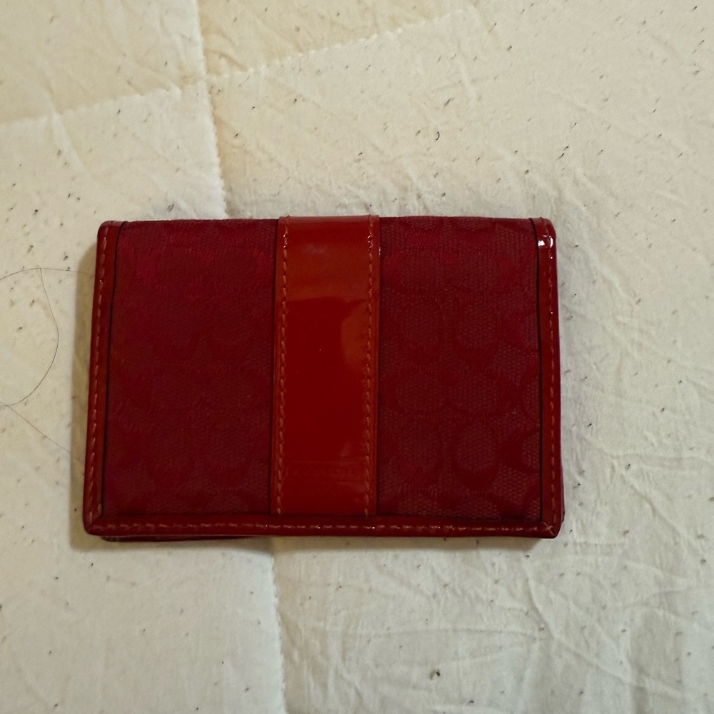 Coach Red Card Holder